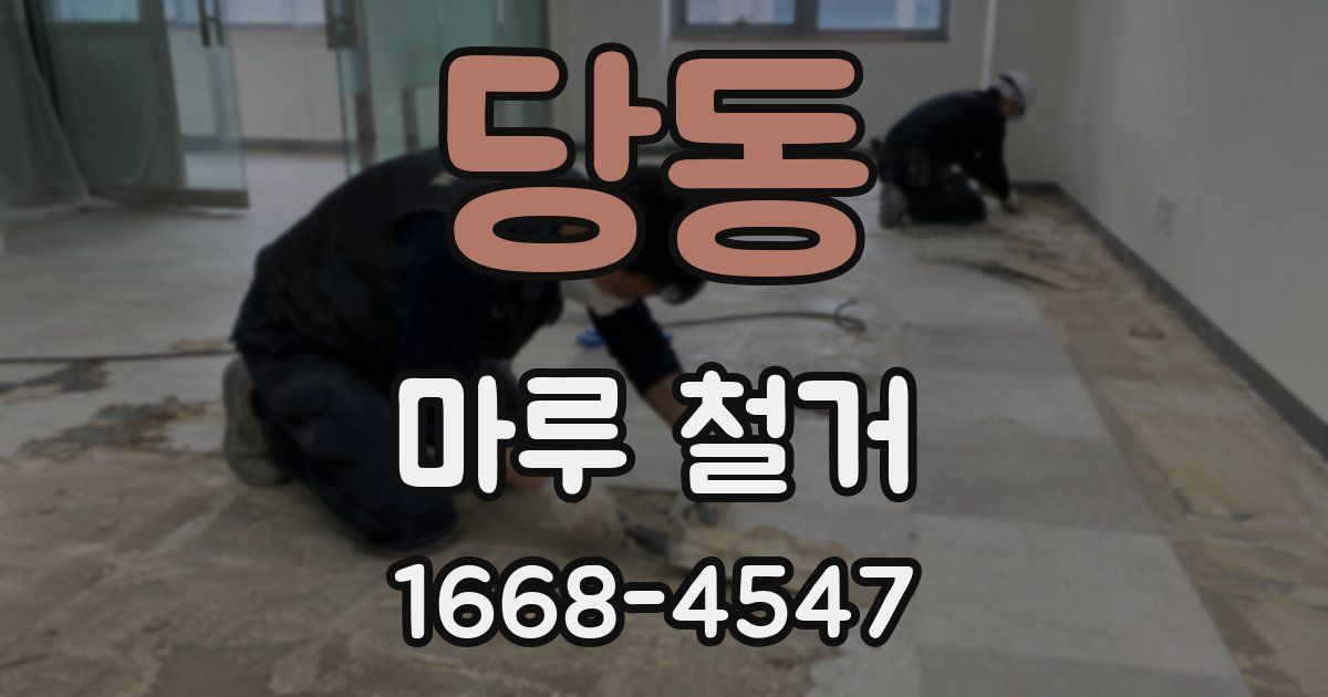 당동 마루 철거