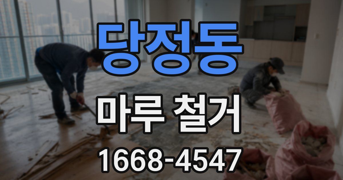 당정동 마루 철거