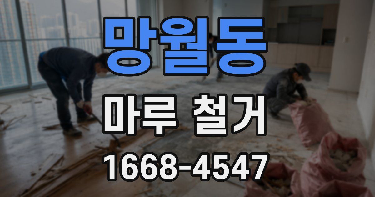 망월동 마루 철거