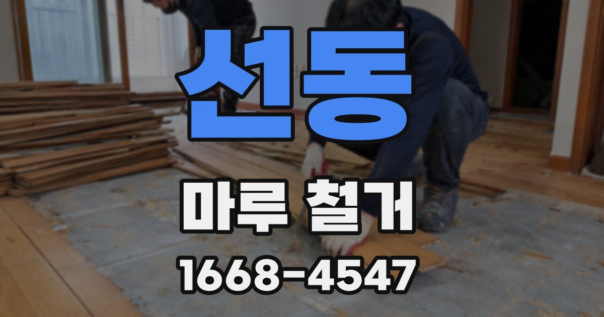 선동 마루 철거