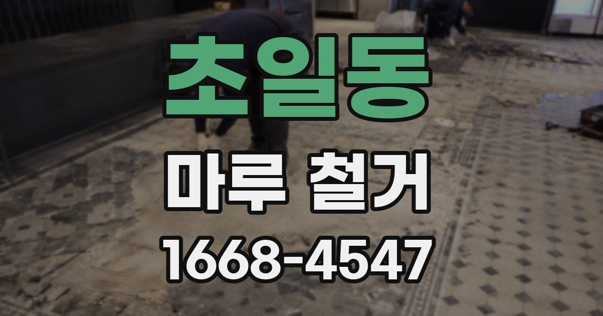 초일동 마루 철거