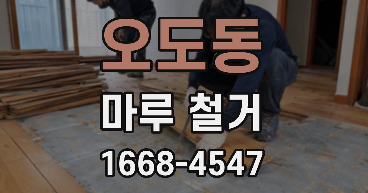 오도동 마루 철거