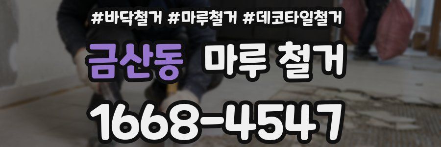 금산동 마루 철거