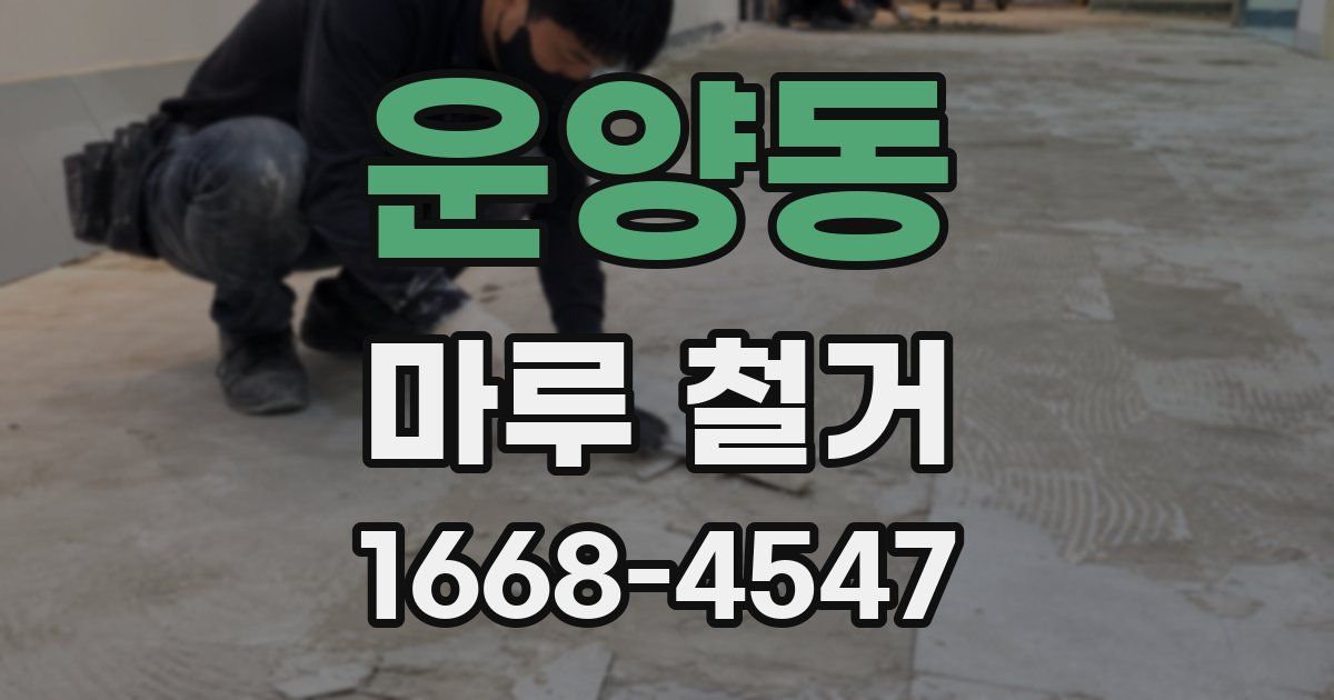 운양동 마루 철거