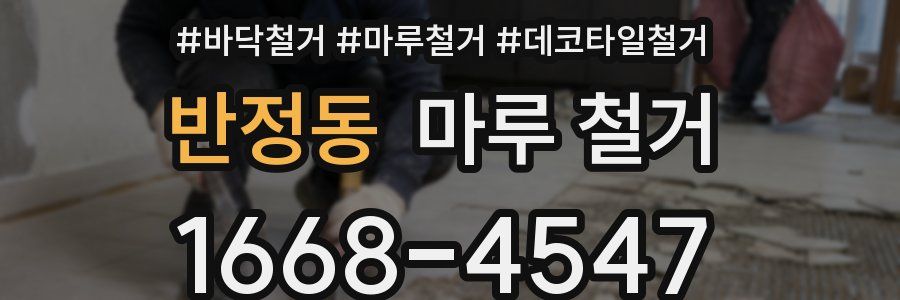 반정동 마루 철거