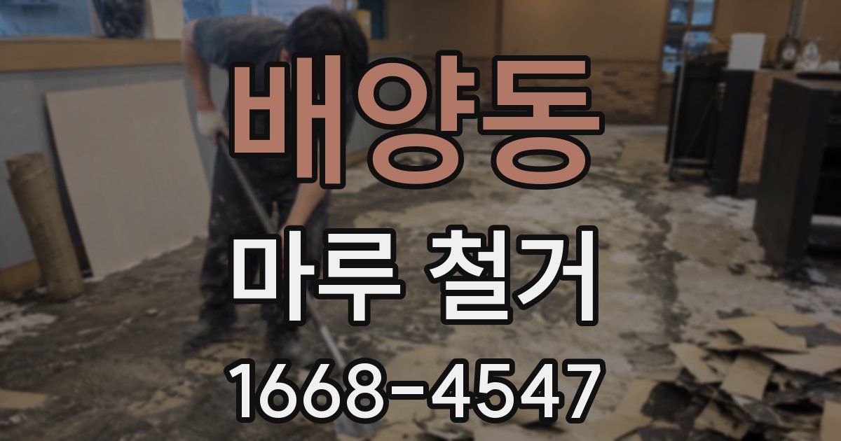 배양동 마루 철거