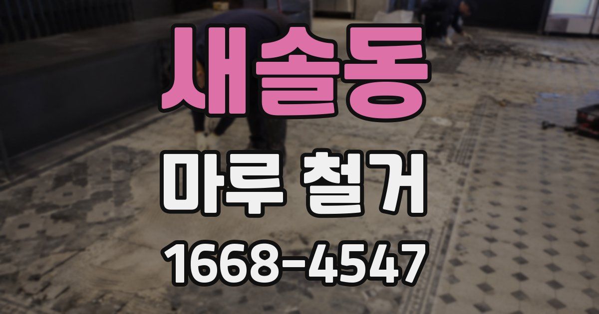 새솔동 마루 철거