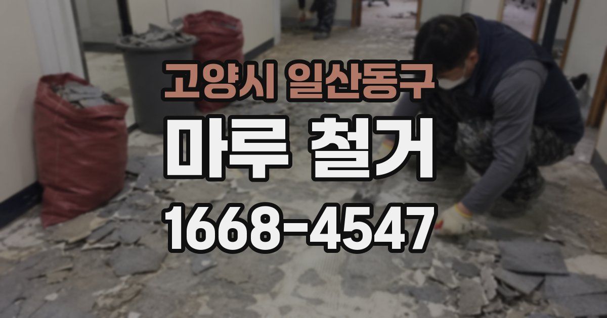 고양시 일산동구 마루 철거