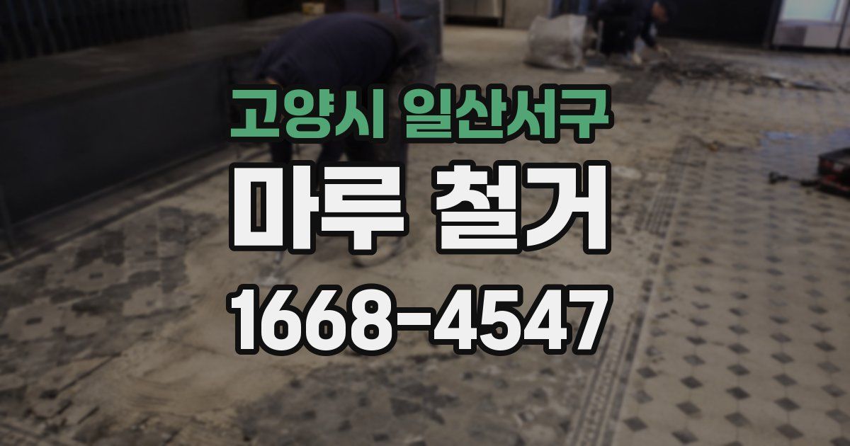고양시 일산서구 마루 철거