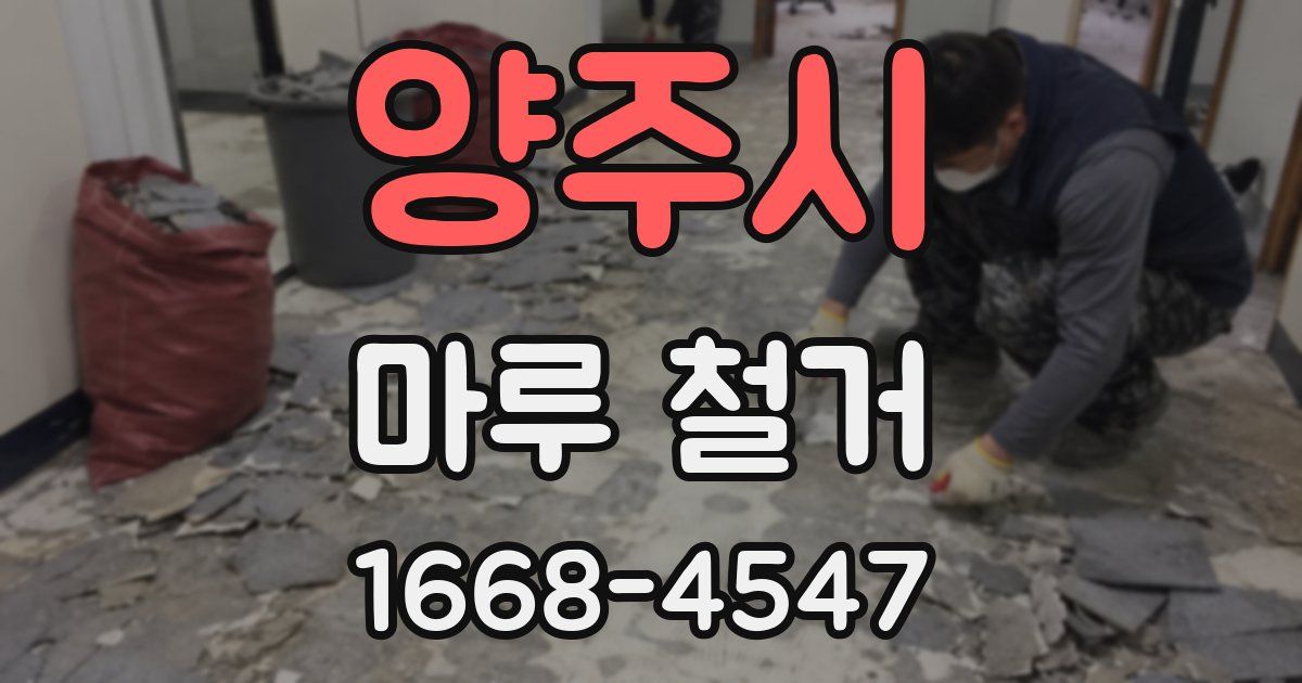 양주시 마루 철거