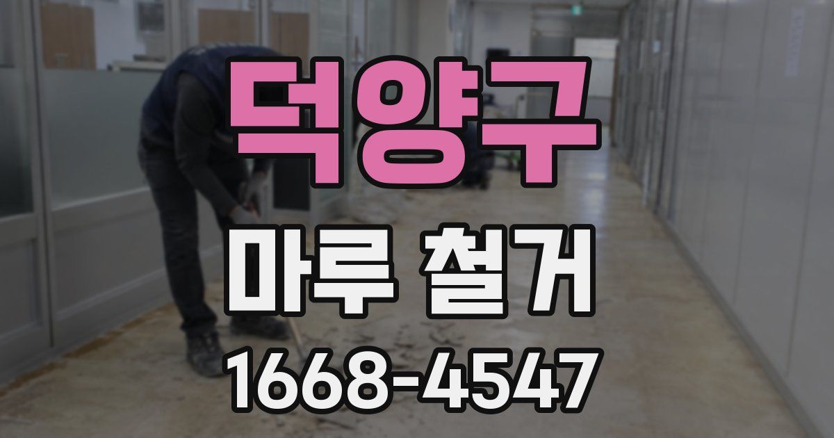 덕양구 마루 철거