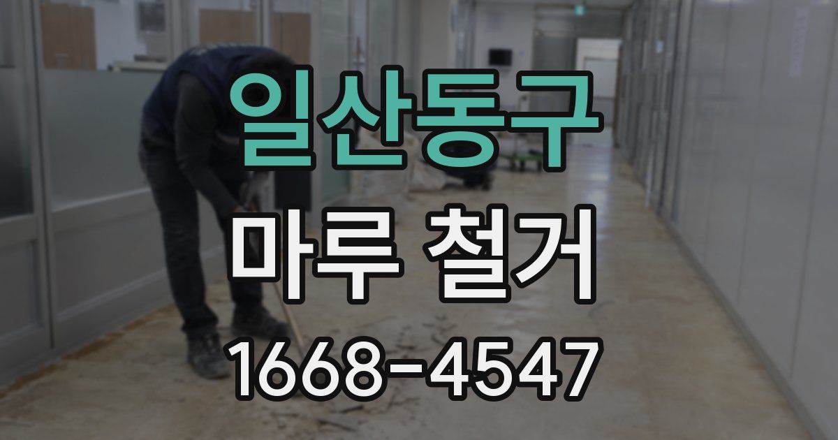 일산동구 마루 철거