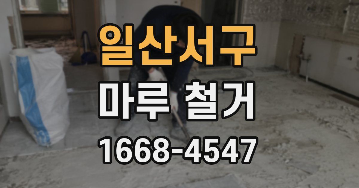 일산서구 마루 철거