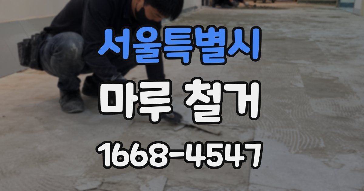 서울특별시 마루 철거