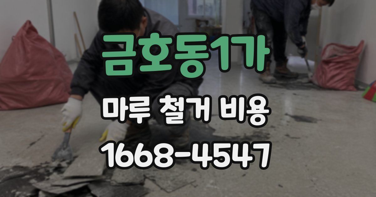 금호동1가 마루 철거 비용