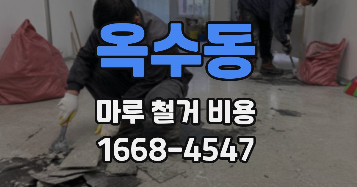 옥수동 마루 철거 비용