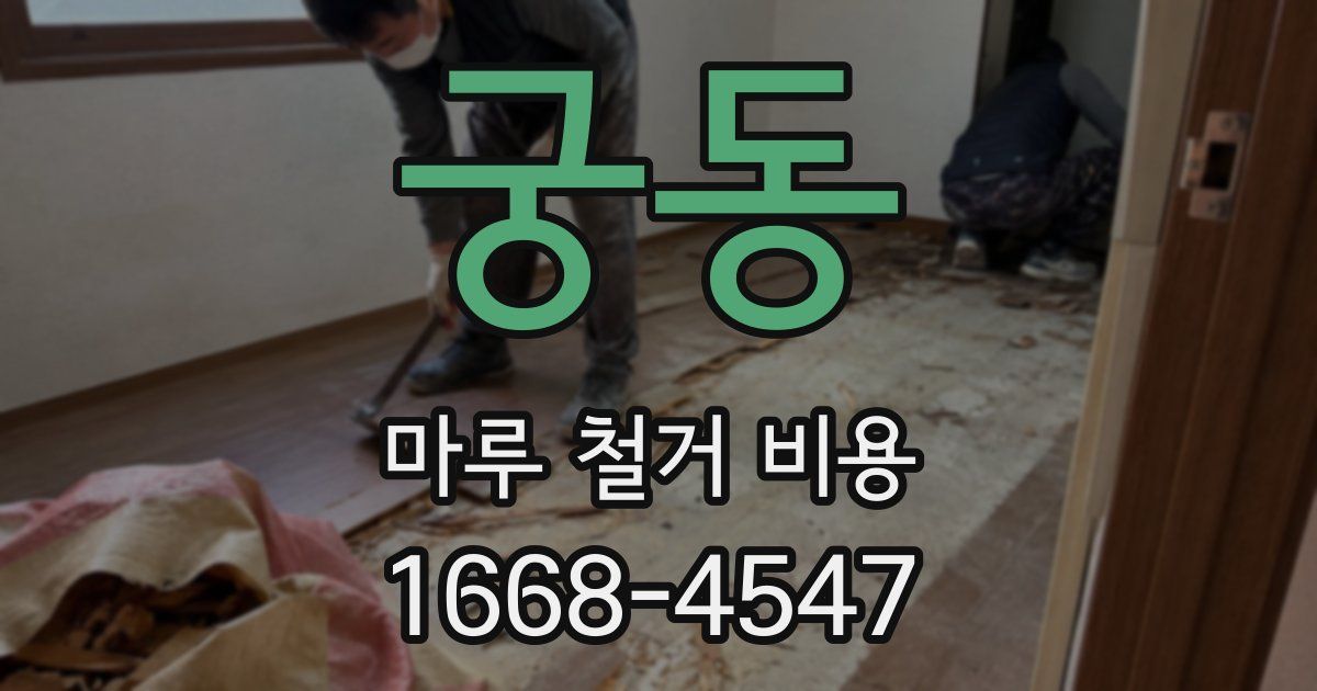 궁동 마루 철거 비용