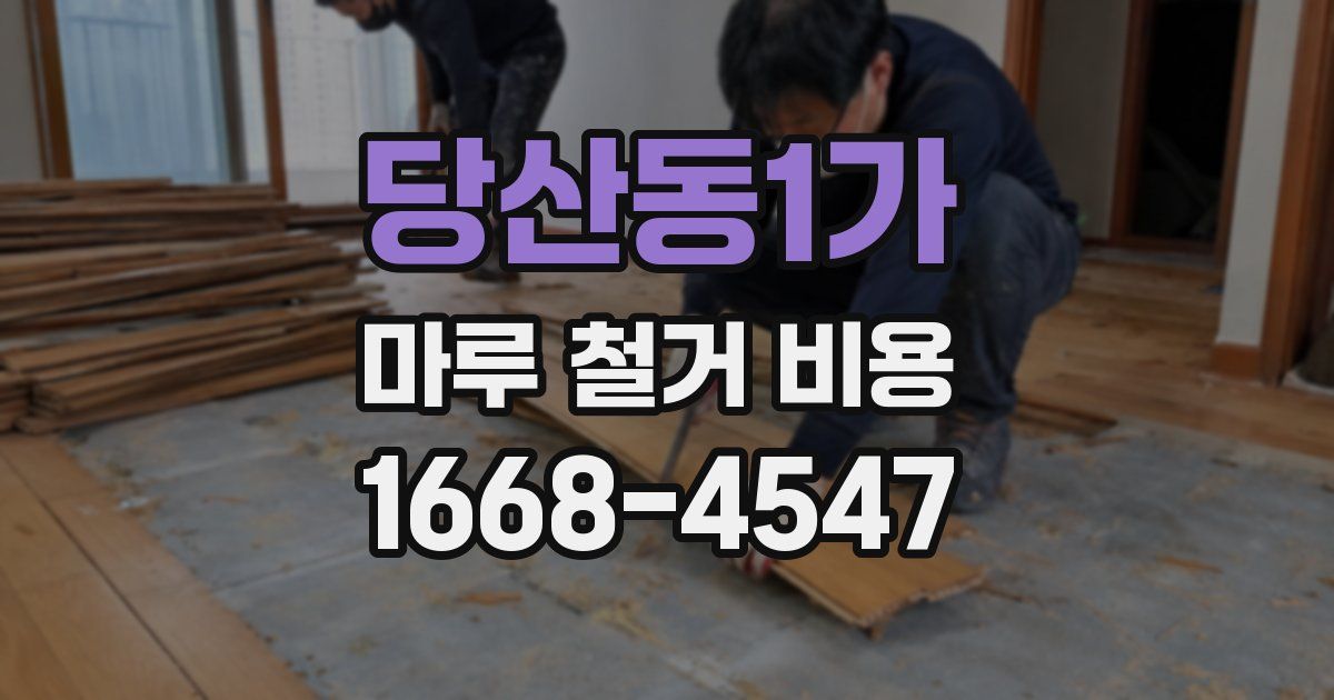 당산동1가 마루 철거 비용