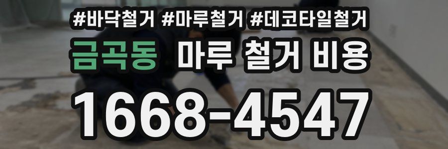 금곡동 마루 철거 비용