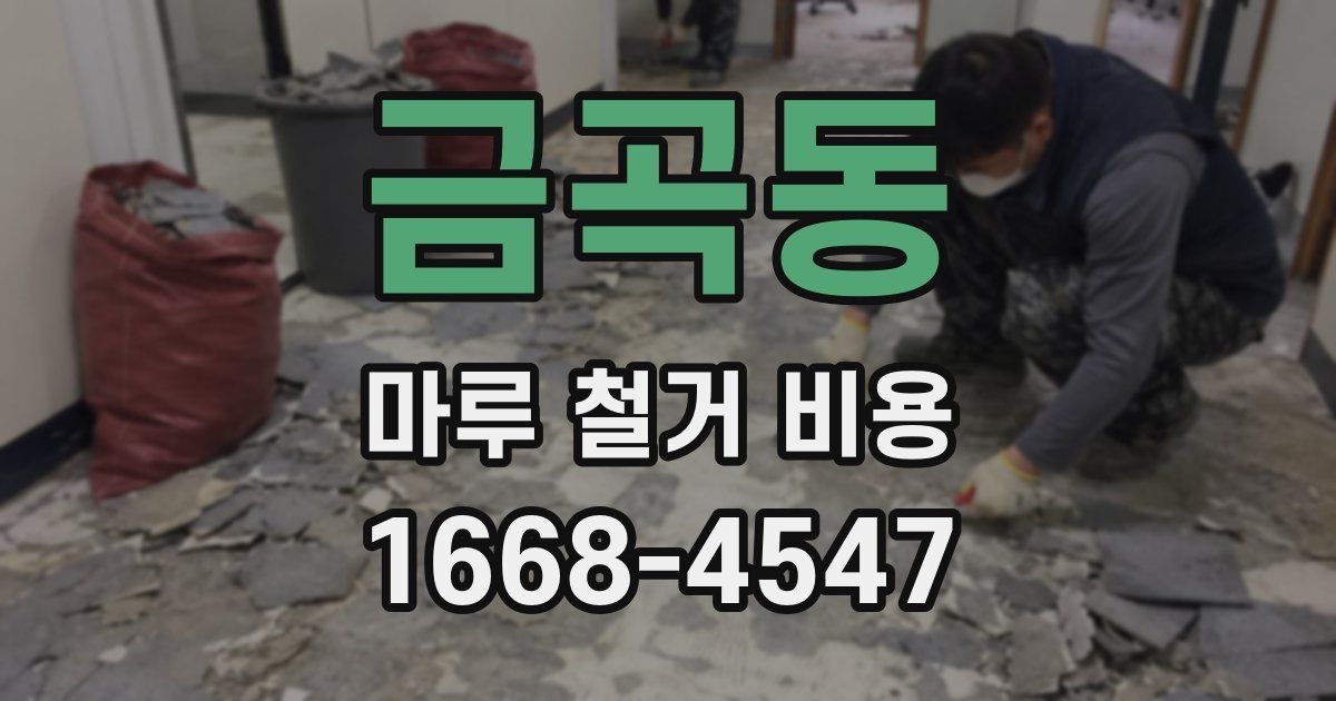 금곡동 마루 철거 비용