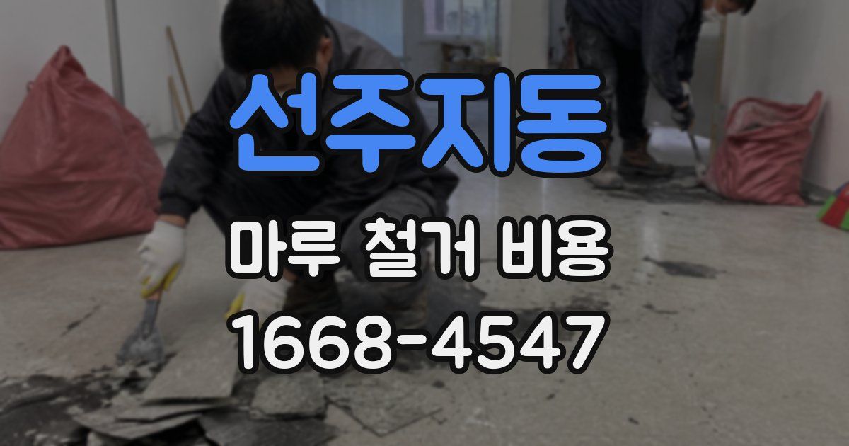 선주지동 마루 철거 비용