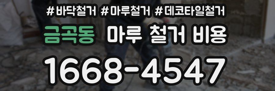 금곡동 마루 철거 비용