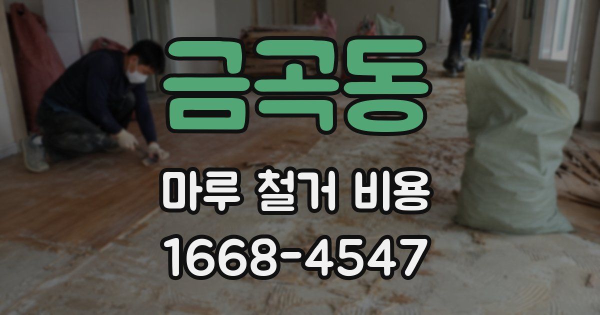금곡동 마루 철거 비용
