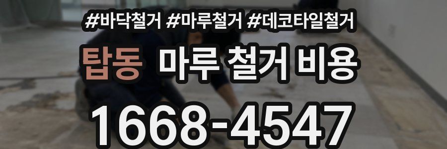 탑동 마루 철거 비용