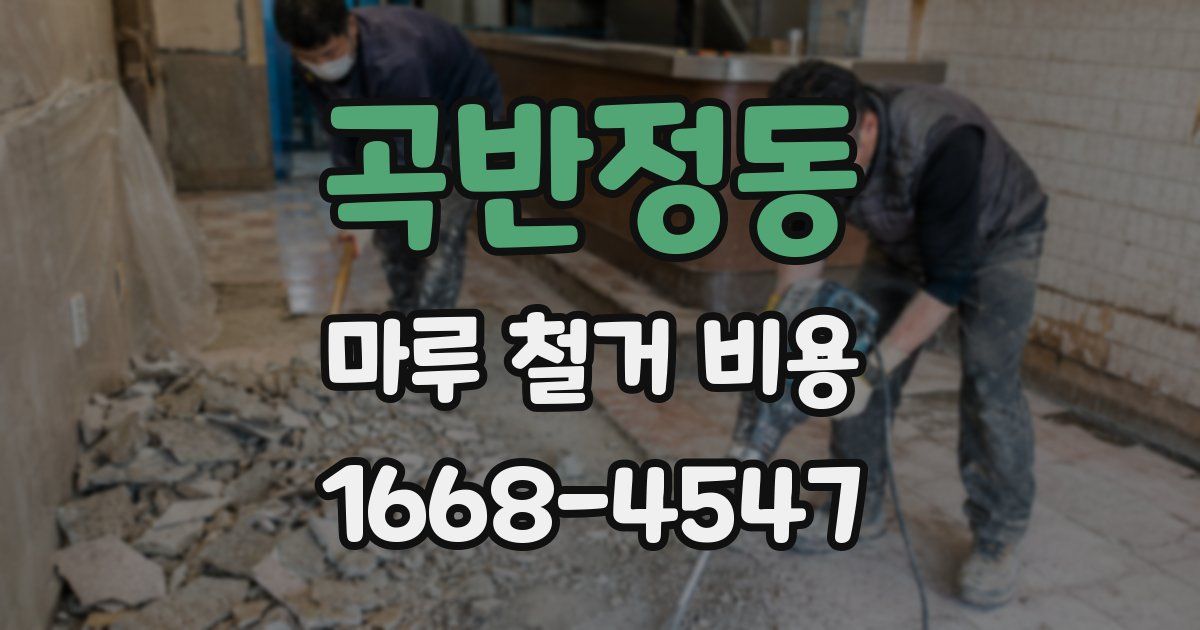 곡반정동 마루 철거 비용