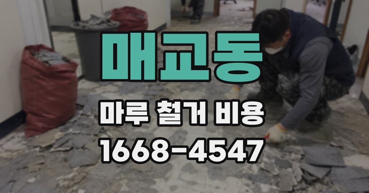 매교동 마루 철거 비용