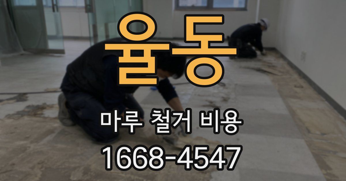 율동 마루 철거 비용