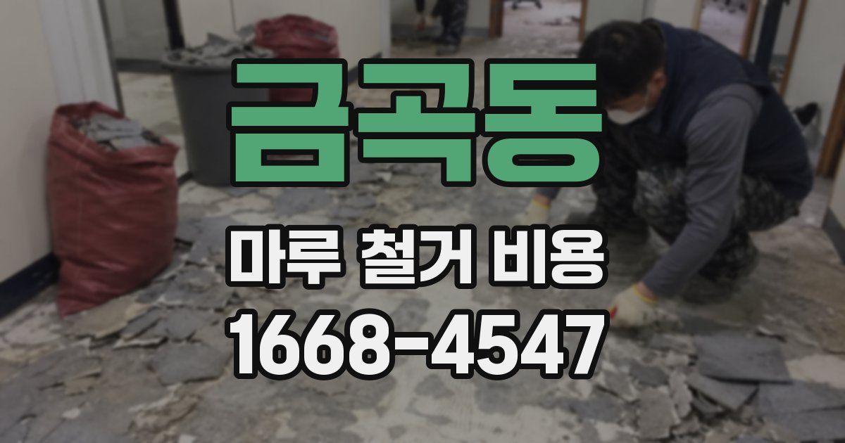 금곡동 마루 철거 비용