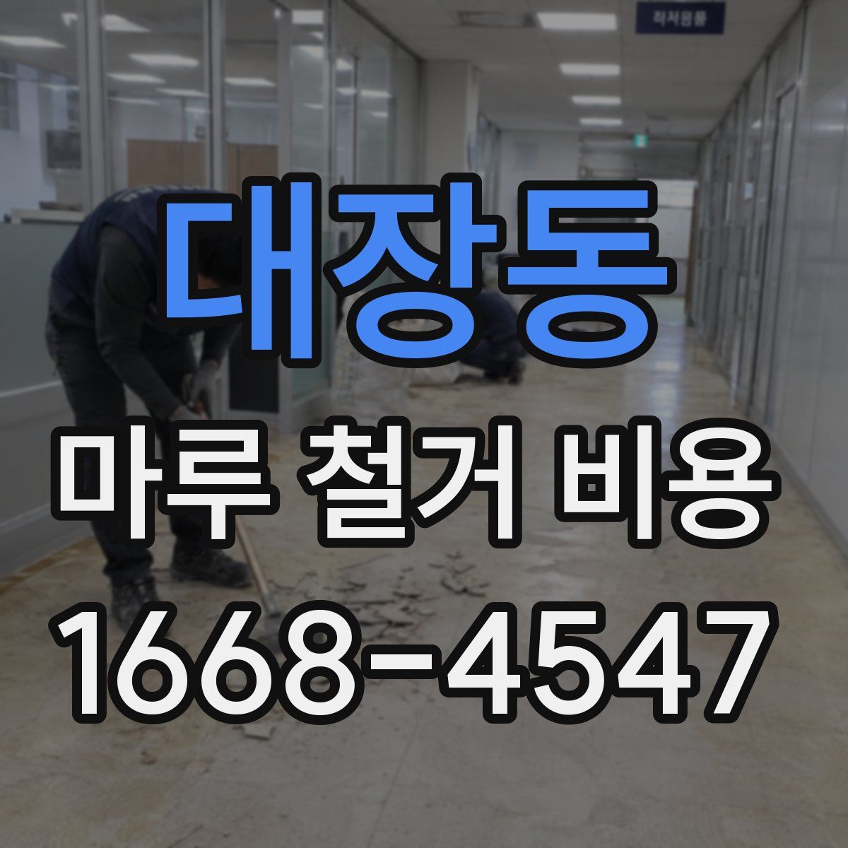 대장동 마루 철거 비용