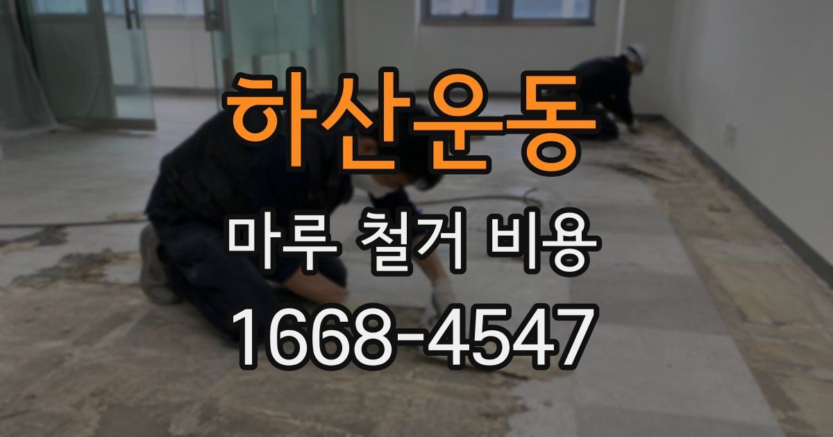 하산운동 마루 철거 비용