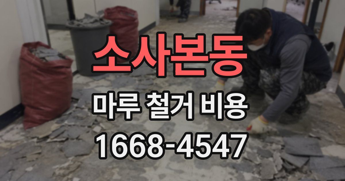 소사본동 마루 철거 비용