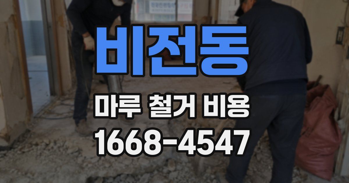 비전동 마루 철거 비용