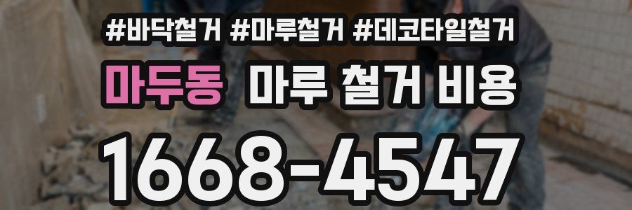 마두동 마루 철거 비용