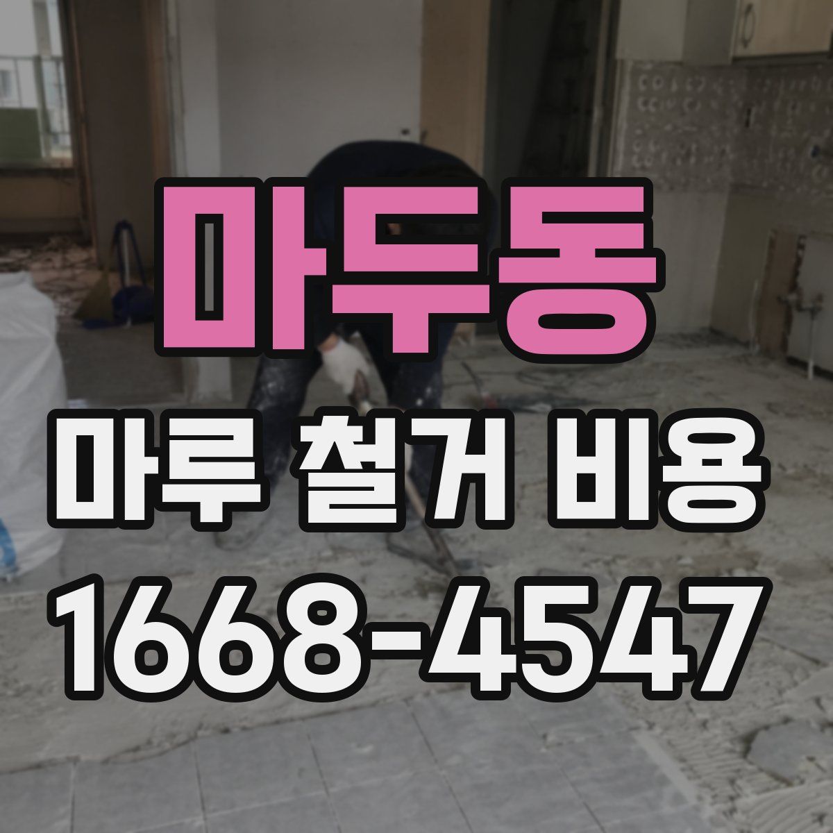 마두동 마루 철거 비용