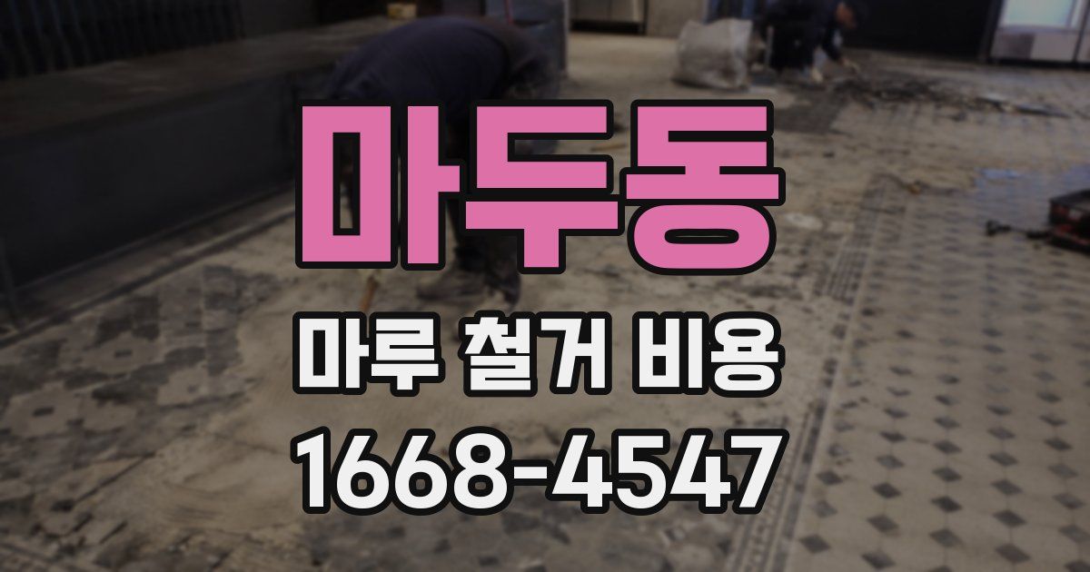 마두동 마루 철거 비용