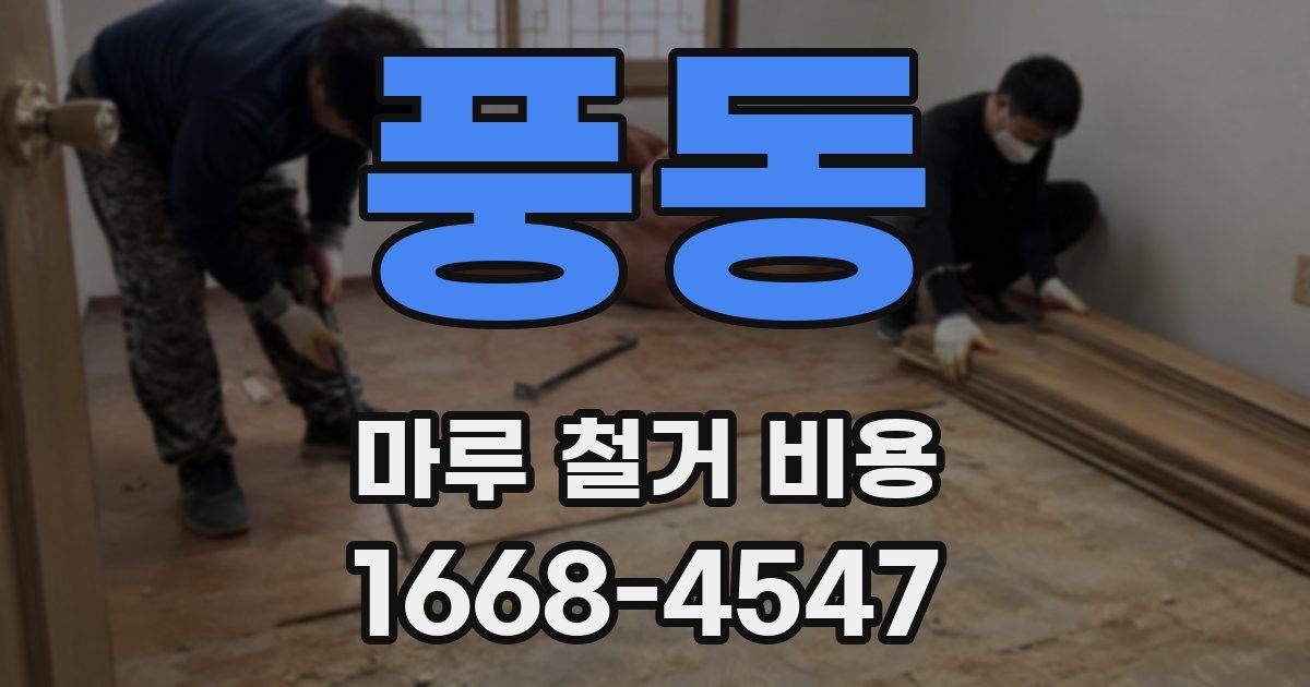 풍동 마루 철거 비용