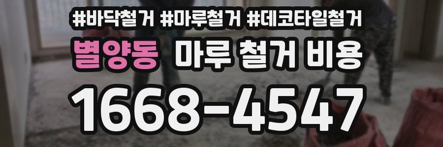 별양동 마루 철거 비용