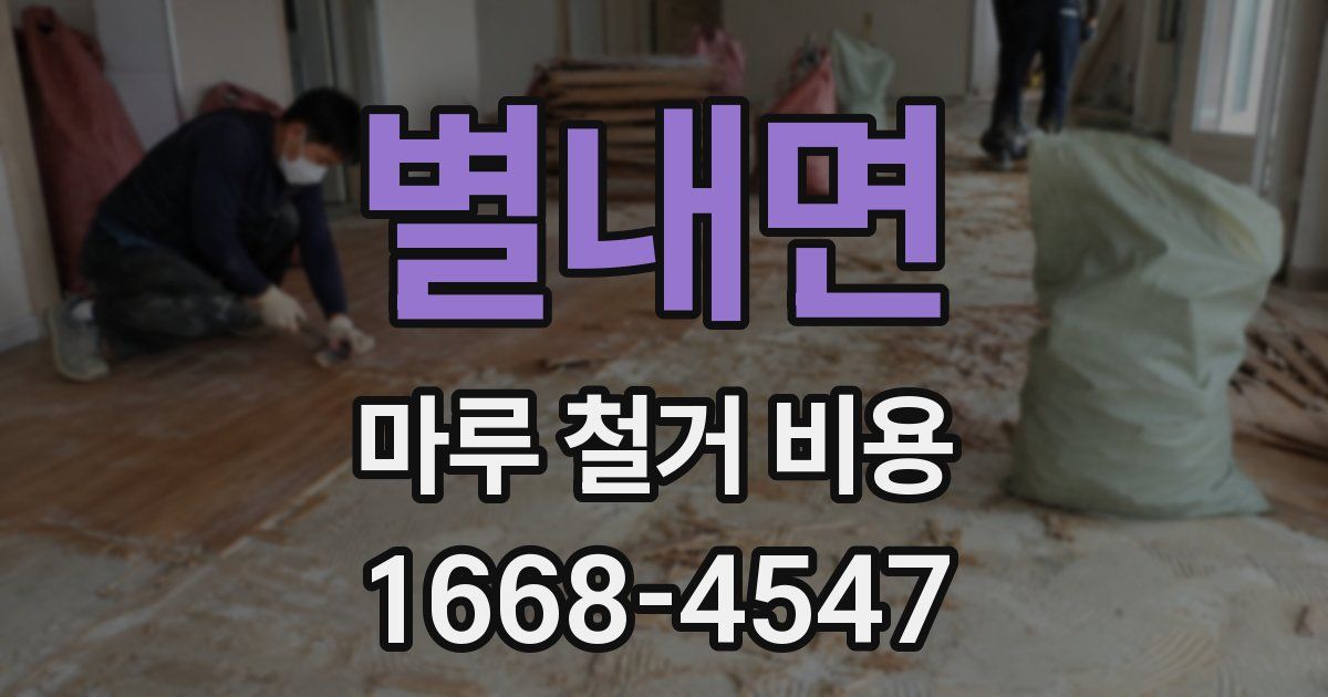 별내면 마루 철거 비용