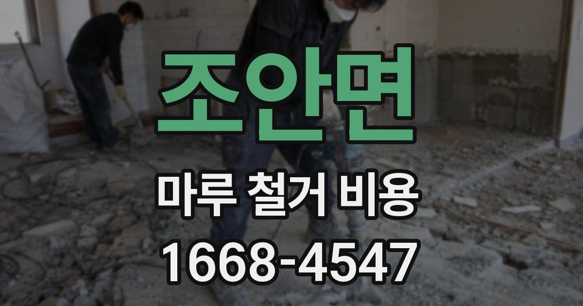 조안면 마루 철거 비용
