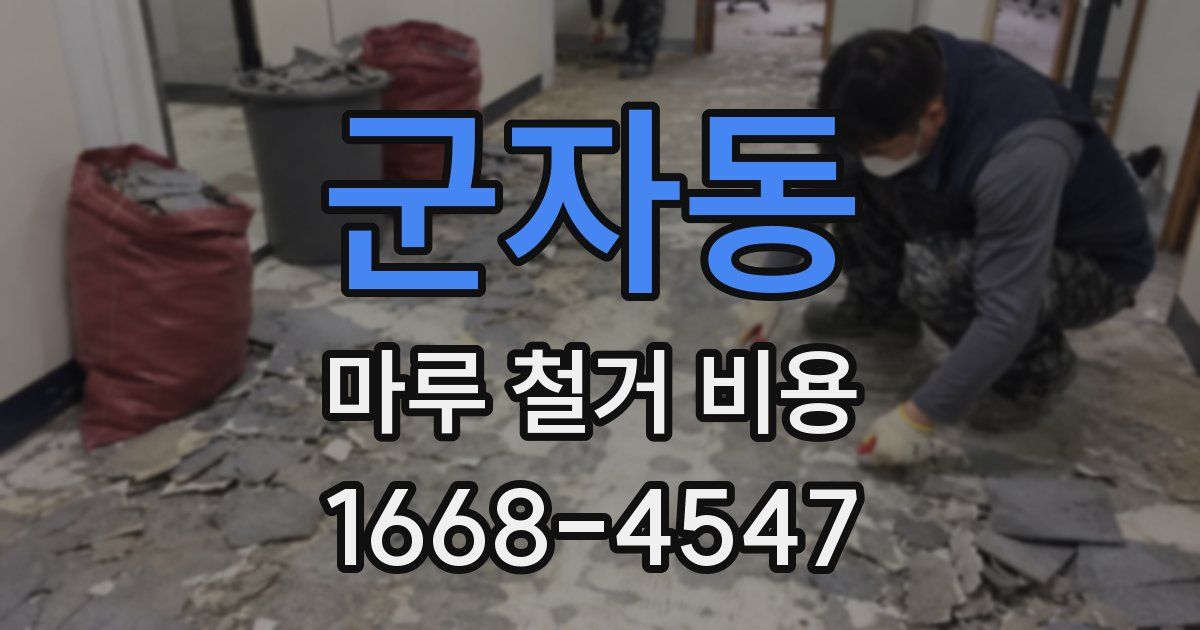 군자동 마루 철거 비용