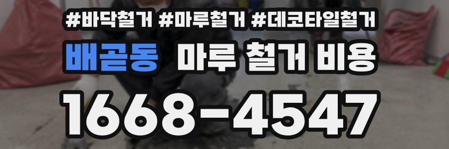 배곧동 마루 철거 비용