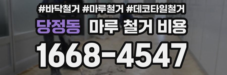 당정동 마루 철거 비용