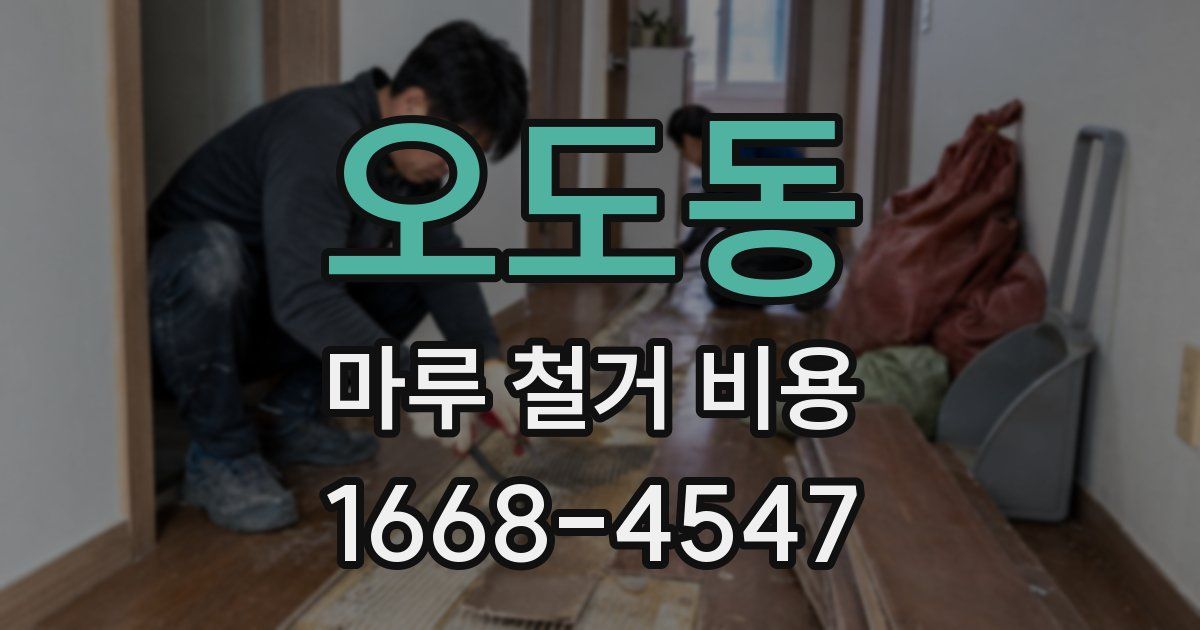 오도동 마루 철거 비용