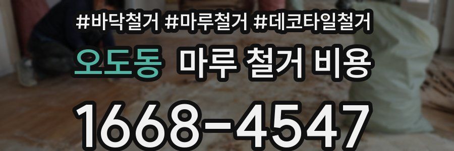 오도동 마루 철거 비용