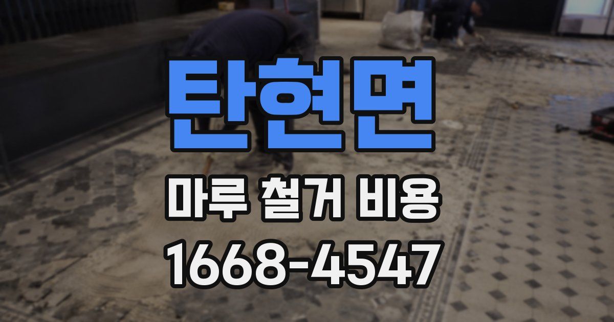탄현면 마루 철거 비용