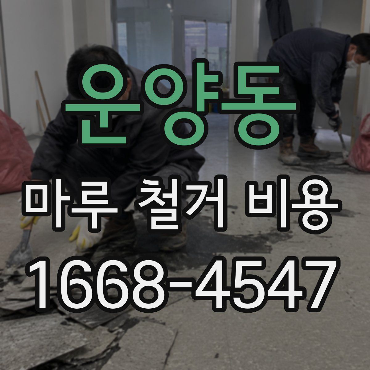 운양동 마루 철거 비용